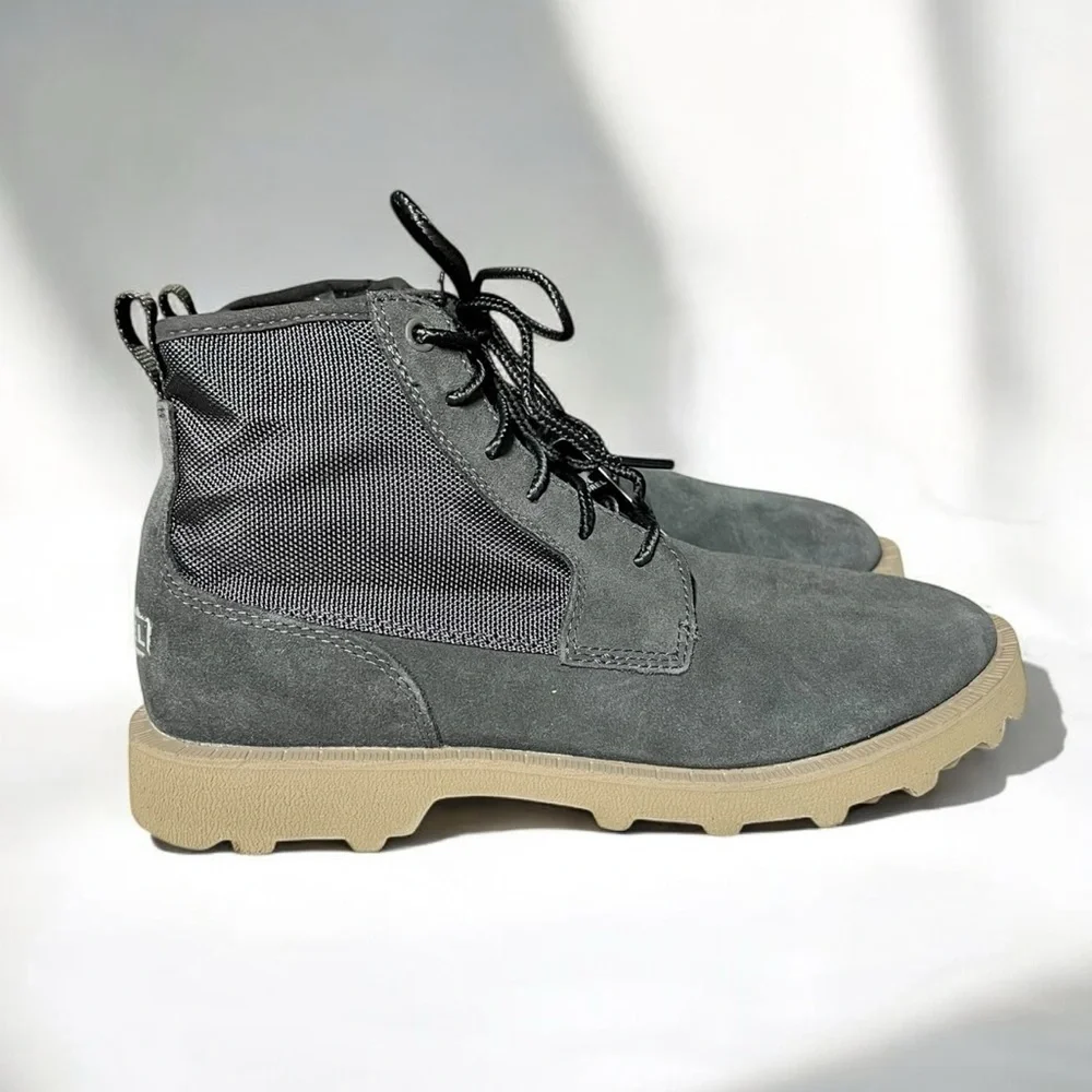 🌻NEW w.tags SOREL Caribou Gray OTM Waterproof Boots Men's Size 8